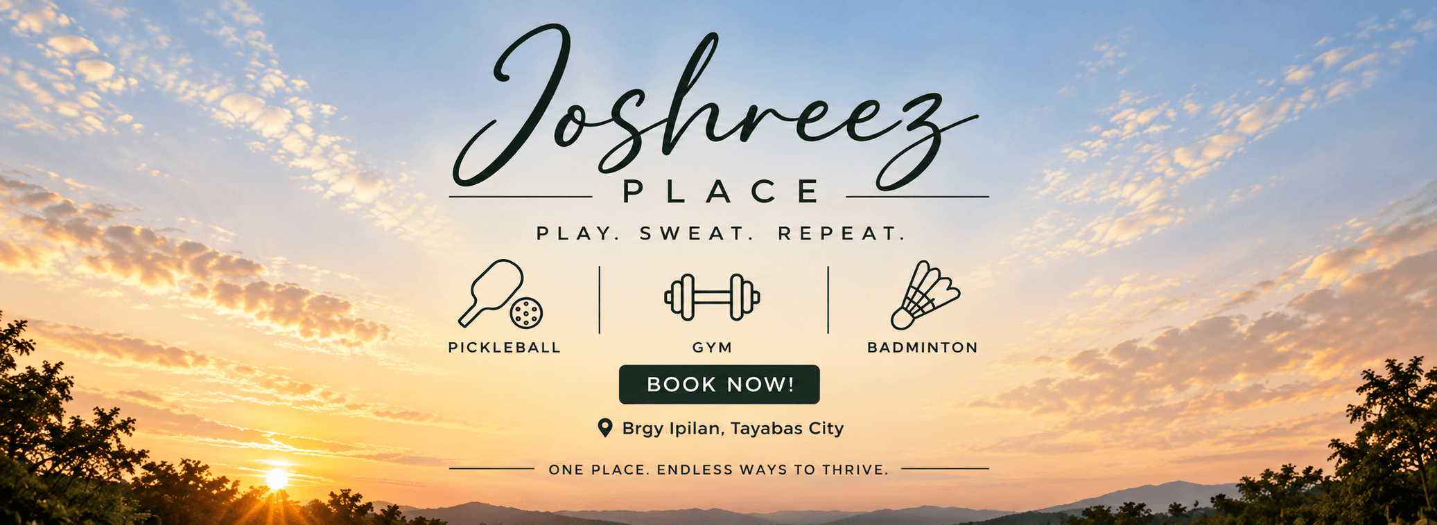 Joshreez Place — Pickleball, Gym, Badminton. Play. Sweat. Repeat.